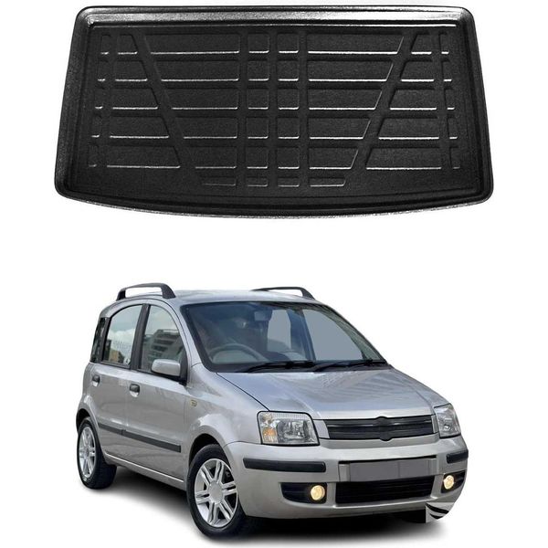 Fodera Bagagliaio Per Fiat Panda 2003-2012 5 Porte In Gomma Tpe Nero-image