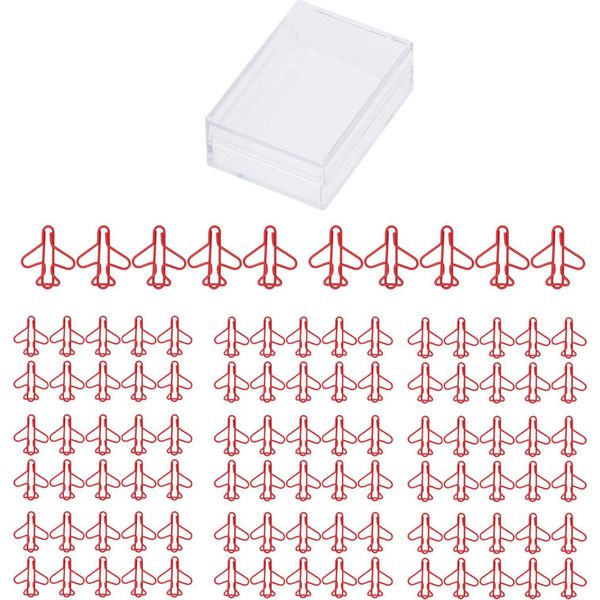 100 Per Cento Aeroplano -Stampo -Carta -Clip Ruggine -Prevenzione Processo Di Accelerazione Clip Carino Per Scrapbooking -Cartolina Rosso-image