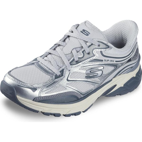 Scarpe Da Ginnastica Skechers Da Donna Argento-Grigio-Nero, Colore:Multicolore, Taglia UE:37-image