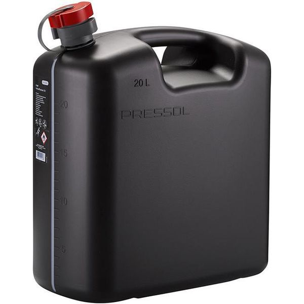 Pressol Tanica Di Carburante Hdpe 20L Con Finestra Di Visualizzazione, Versione:Nv, Colore:Nero, Capacità:20 L-image