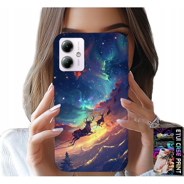 Custodia Per Motorola Moto G14 - Reniferek Dolce Renna Natalizia Motivo-image
