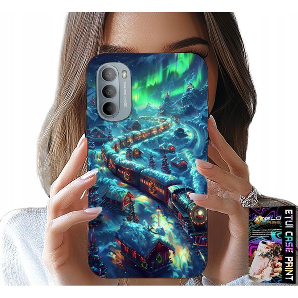 Custodia Per Motorola G31 / G41 - Treno, Espresso Motivi Natalizi + Pellicola Protettiva-image