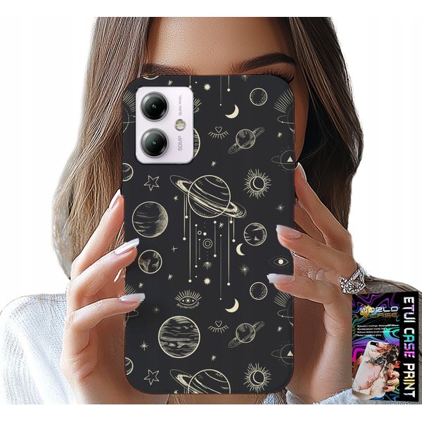 Custodia Per Motorola Moto G54 5G - Cosmo Pianeti Stelle Luna + Vetro-image