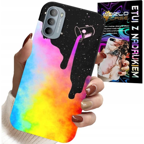 Custodia Per Motorola G31 / G41 - Motivi Colorati Arcobaleno, Vernice + Pellicola-image