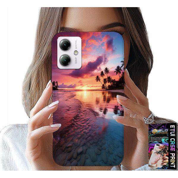 Custodia Per Motorola Moto G14 - Spiaggia Vacanze Isola Belle Vedute +Vetro-image