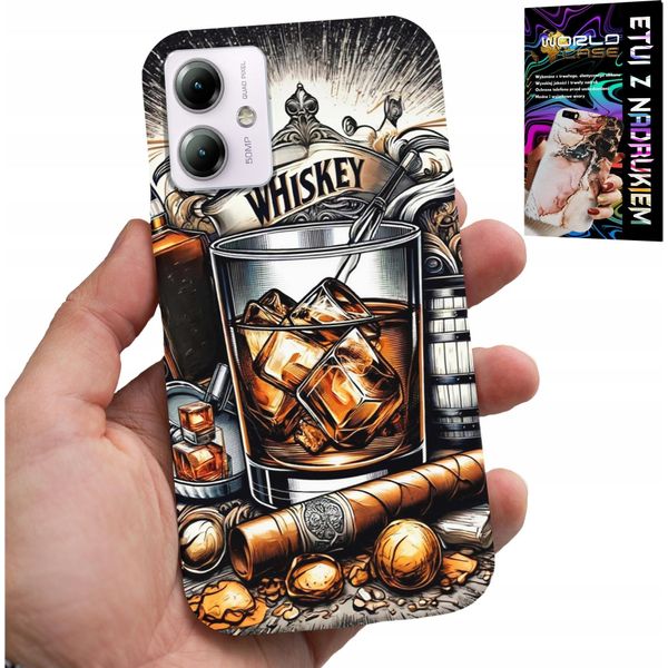 Custodia Per Motorola Moto G54 5G - Modelli Di Sigaro Whisky Per Uomini Backplates-image
