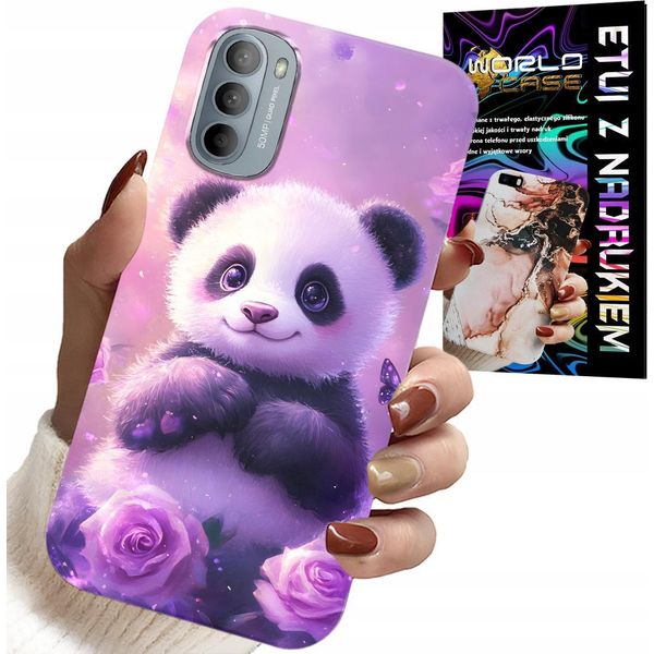 Custodia Per Motorola Moto G52 / G82 - Sweet Panda Designs Per Bambini + Vetro-image