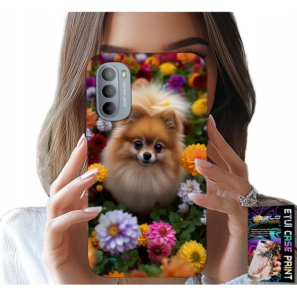 Custodia Per Motorola G31 / G41 - Dolce Cagnolino, Custodia Pomeranian + Pellicola Protettiva-image