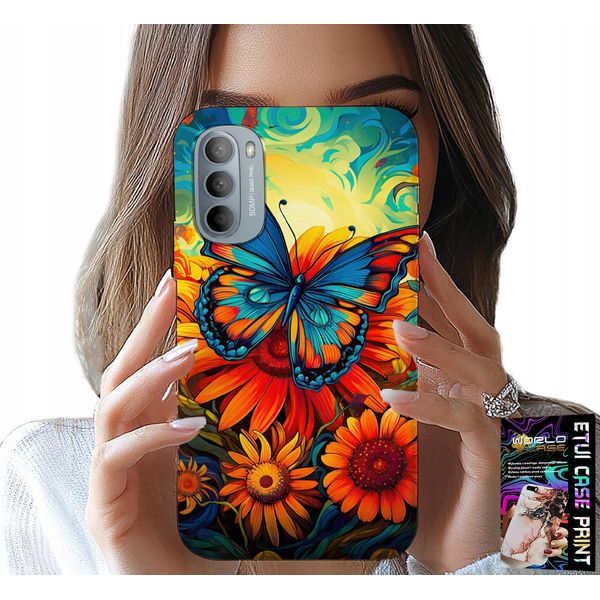 Custodia Per Motorola G31 / G41 - Farfalle Farfalline Fiori Rose Custodia-image
