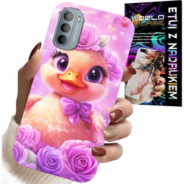 Custodia Per Motorola G31 / G41 - Dolce Anatroccolo, Anatra Su Sfondo Rosa-image