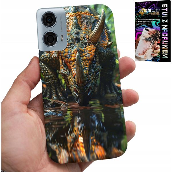 Custodia Per Motorola Moto G85 5G - Dino Dinosauro Triceratops Custodia-image