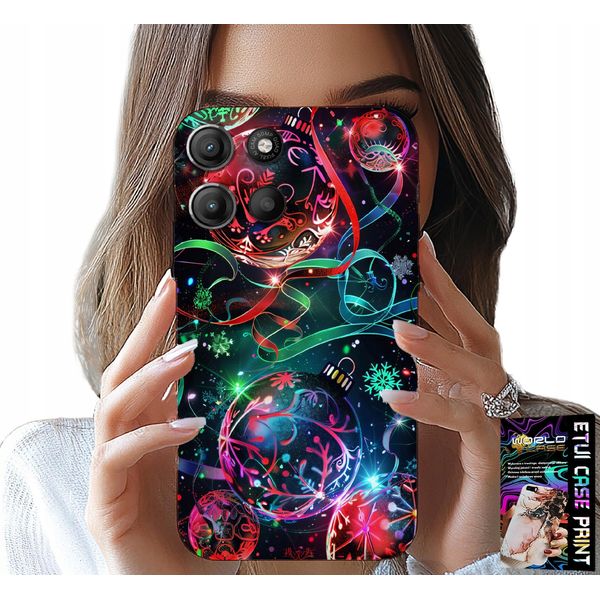 Custodia Per Motorola Moto G15 - Palline Di Natale, Albero Di Natale, Custodia + Pellicola Protettiva-image