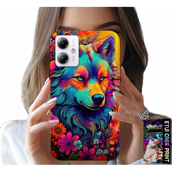 Custodia Per Motorola Moto G14 - Motivi Colorati, Wilk Wataha Swora Case-image