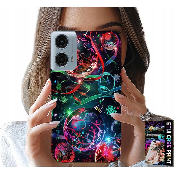 Custodia Per Motorola Moto G85 5G - Palline Di Natale, Albero Di Natale, Custodia + Pellicola Protettiva-image