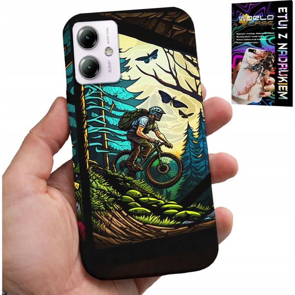 Custodia Per Motorola Moto G54 5G - Escursioni Estreme In Bicicletta Nella Foresta-image