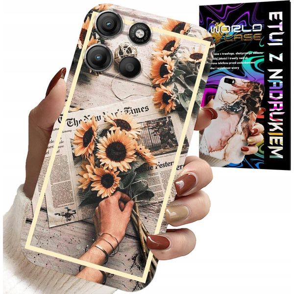 Custodia Per Motorola Edge 60 Fusion - Motivo Floreale Girasoli-image