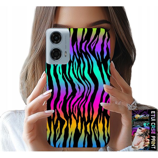 Custodia Per Motorola G34 5G - Custodia Con Motivi Astratti Colorati + Pellicola Protettiva-image