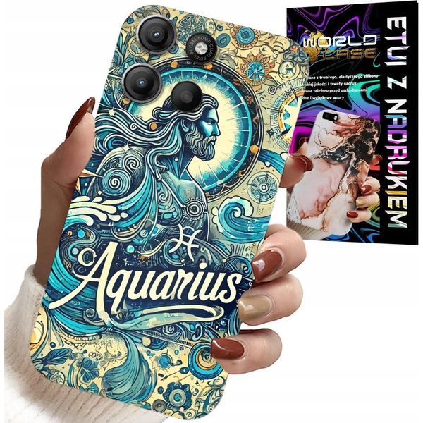 Custodia Per Motorola Moto G15 - Segno Zodiacale, Acquario, Astronomia Cover-image