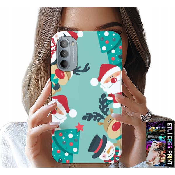 Custodia Per Motorola G31 / G41 - Babbo Natale, Renna, Pupazzo Di Neve, Motivi Natalizi-image