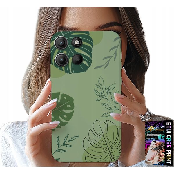 Custodia Per Motorola Edge 60 Pro 5G - Modelli Vegetali A Foglia Verde Plecki-image