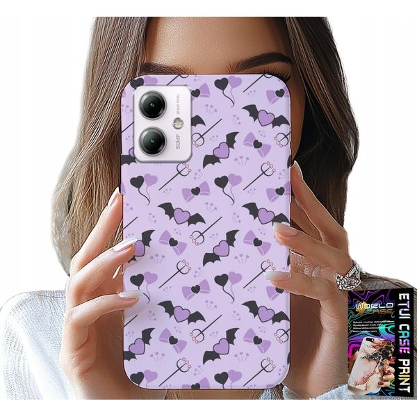 Custodia Per Motorola Moto G14 - Modelli Alla Moda Forche Cuori Fiocchi Fiocco-image