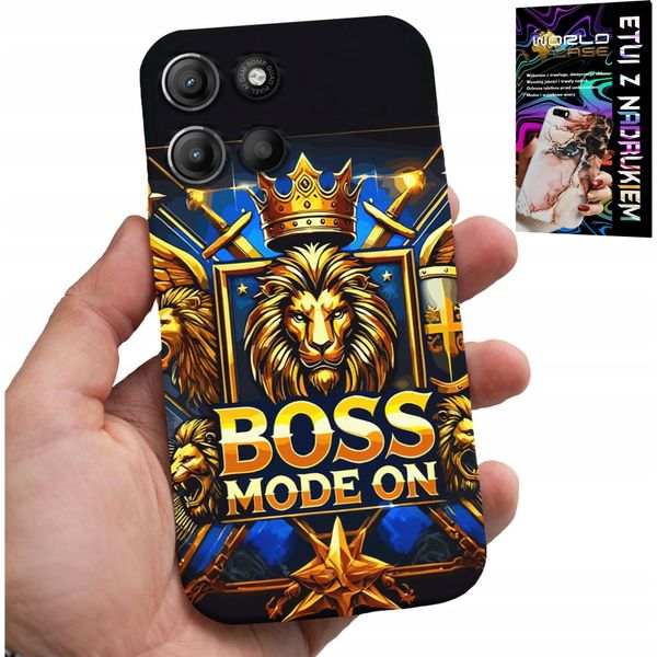 Custodia Per Motorola Edge 60 Fusion - Boss Lion Con Corona Su Scudo Custodia + Foil-image