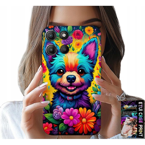 Custodia Per Motorola Edge 60 Pro 5G - Modelli Floreali Dog York Plecki-image