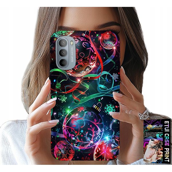 Custodia Per Motorola G31 / G41 - Palline Di Natale, Albero Di Natale, Custodia + Pellicola Protettiva-image