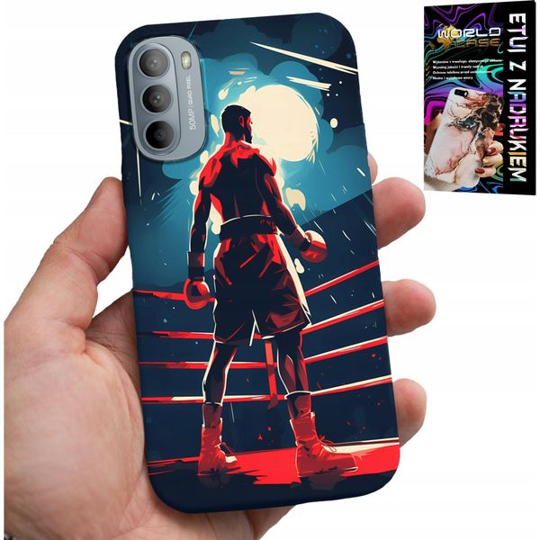 Custodia Per Motorola Moto G52 / G82 - Boxing Combat Sports Boxing Patterns + Vetro-image