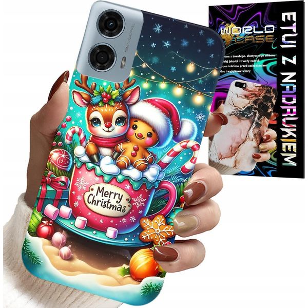 Custodia Per Motorola Moto G35 - Renna Con Pan Di Zenzero Buon Natale-image