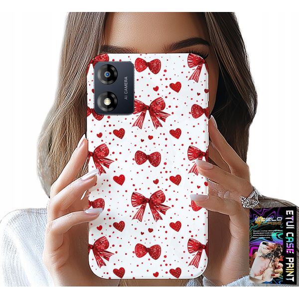 Custodia Per Motorola Moto E13 - Nastri Rossi Motivi Alla Moda-image
