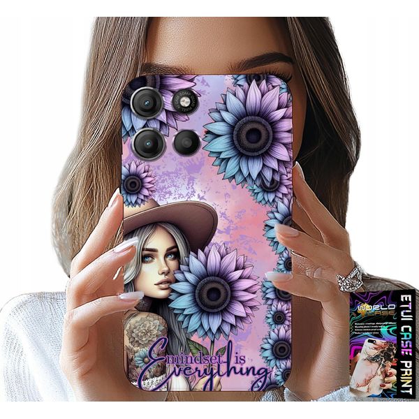 Custodia Per Motorola Edge 60 Fusion - Donna Con I Girasoli, Disegni Da Donna-image