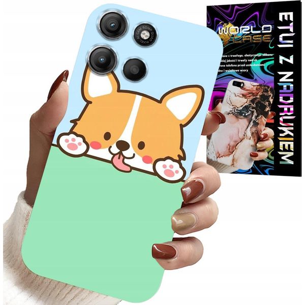 Custodia Per Motorola Edge 60 5G - Cover Con Motivi Fiabeschi Del Cane Carino-image