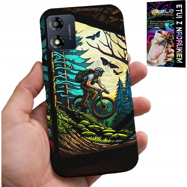 Custodia Per Motorola Moto E13 - Escursioni Estreme In Bicicletta Nella Foresta-image