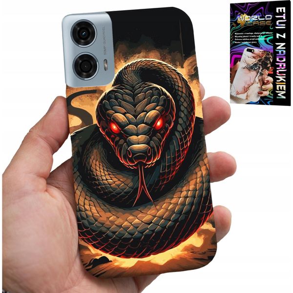Custodia Per Motorola G24 / G04 - Serpente, Serpenti Cobra Serpente A Sonagli Custodia + Pellicola Protettiva-image