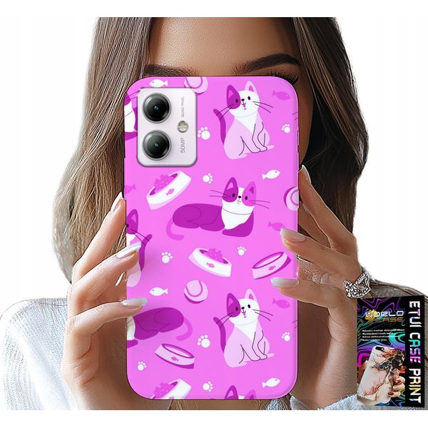 Custodia Per Motorola Moto G14 - Love Cat, Motivi Con Gatti Gatti, Custodia-image