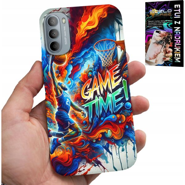 Custodia Per Motorola Moto G52 / G82 - Basketball Nba Game Time, Custodia + Vetro-image