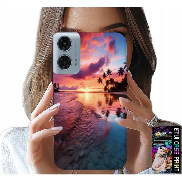 Custodia Per Motorola Moto G35 - Spiaggia, Isola Di Vacanza, Belle Vedute + Vetro-image