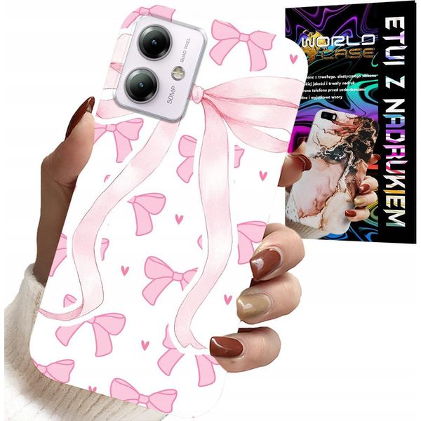Custodia Per Motorola Moto G14 - Nastri Rosa Nastro Modelli Alla Moda Custodia-image