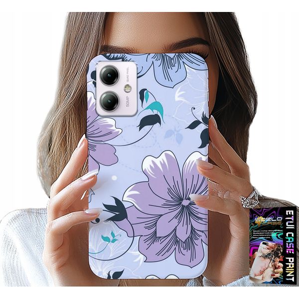Custodia Per Motorola Moto G14 - Fiori Motivi Floreali Alla Moda Cover Posteriori-image