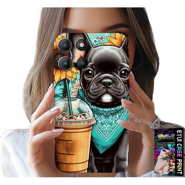 Custodia Per Motorola Edge 60 Fusion - Bulldog Coffi Love, Girasoli, Custodia Psi-image