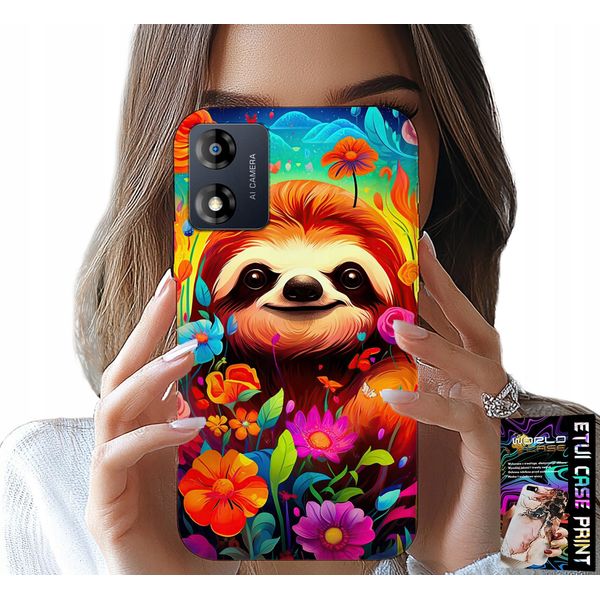 Custodia Per Motorola Moto E13 - Motivi Animali Colorati Koala + Foil-image