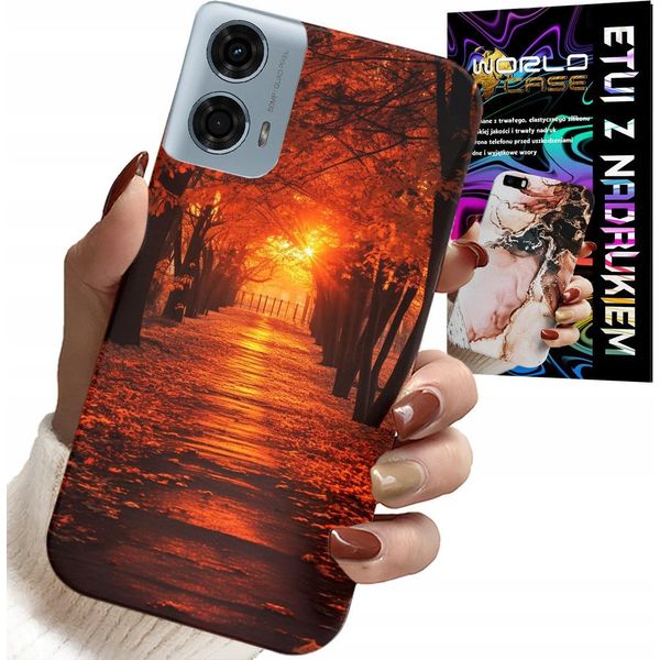 Custodia Per Motorola Moto G85 5G - Parco, Autunno, Foglie Che Cadono, Schienale-image