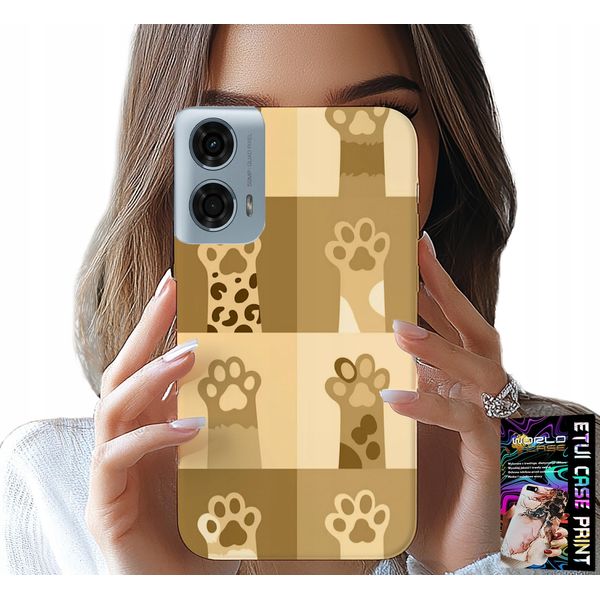 Custodia Per Motorola G34 5G - Love Cat, Motivi Con Gatti, Zampe Di Gatto-image