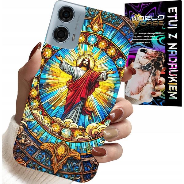 Custodia Per Motorola G34 5G - Gesù Cristianesimo Religione + Pellicola Protettiva-image