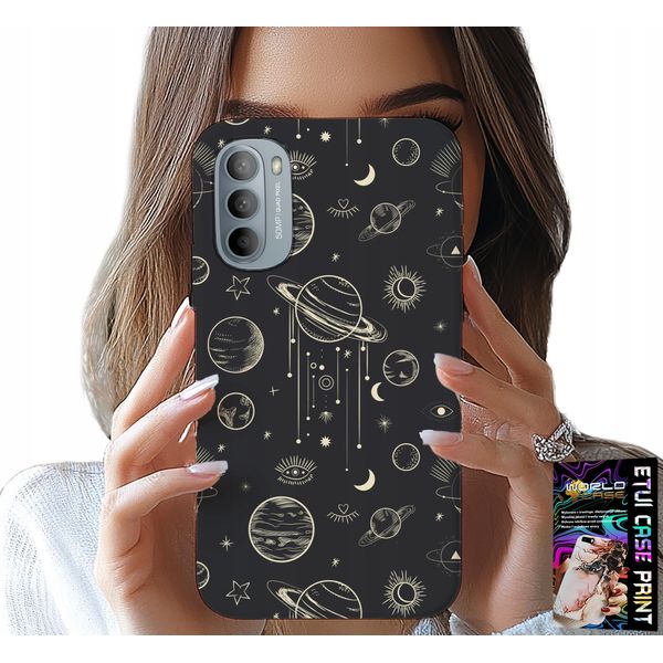 Custodia Per Motorola G31 / G41 - Cosmo Pianeti Stelle Luna + Pellicola Protettiva-image