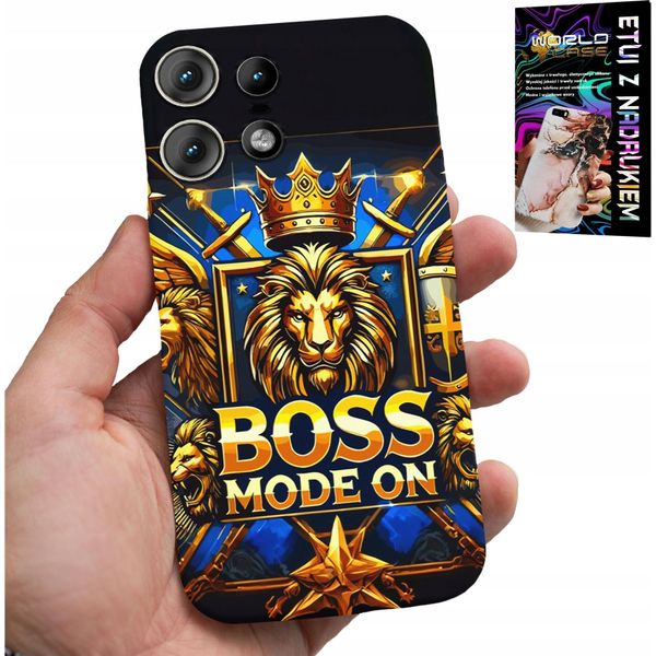 Custodia Per Motorola Edge 50 Pro - Boss Lion Con Corona Su Scudo Custodia + Foil-image