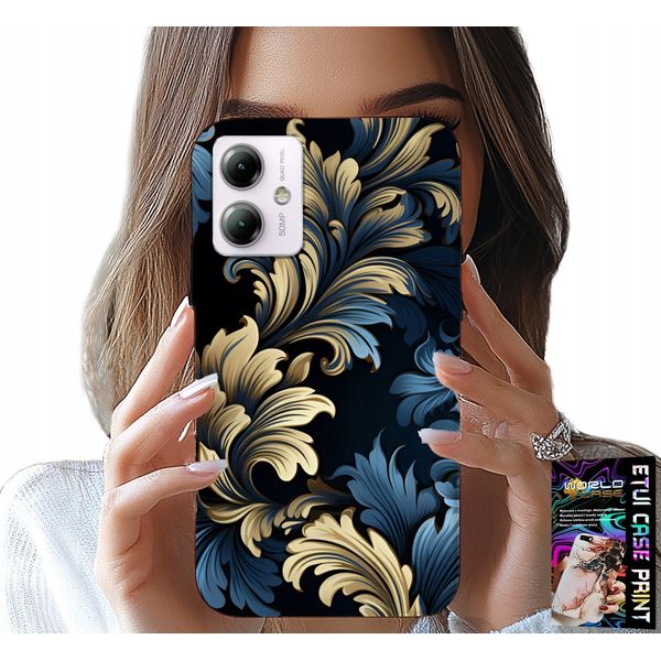 Custodia Per Motorola Moto G14 - Elegante Custodia Dorata Con Motivi Alla Moda-image
