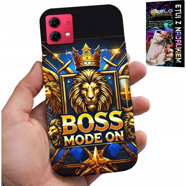 Custodia Per Motorola Edge 40 Neo - Boss Lion Con Corona Su Scudo Custodia + Foil-image