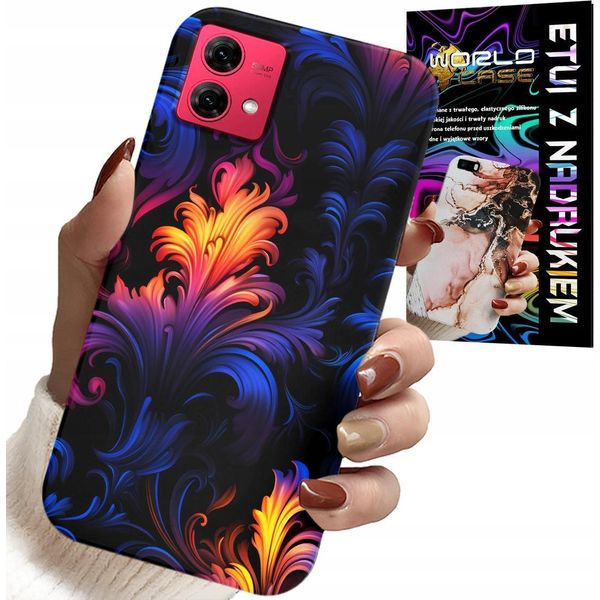 Custodia Per Motorola Edge 40 Neo - Motivi Astratti Colorati + Foil-image